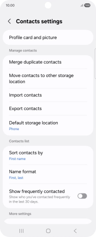 Press Import contacts.