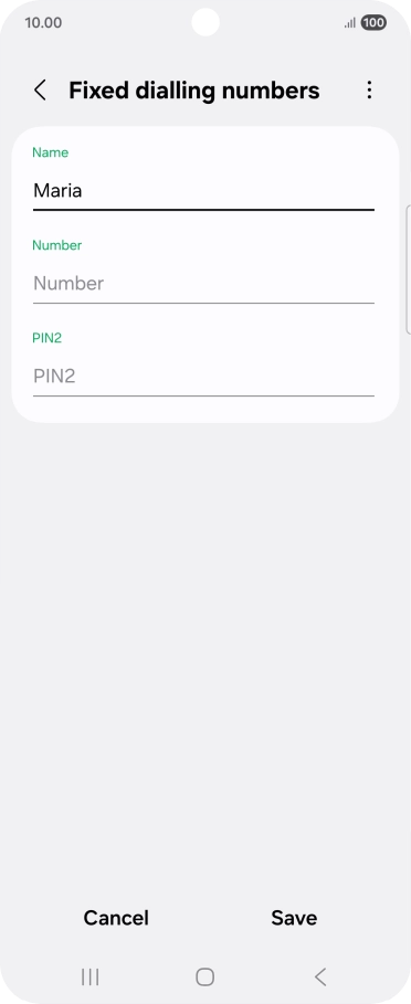 Press Number and key in the required phone number.