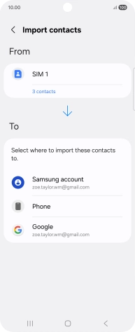 Press the required Google account.