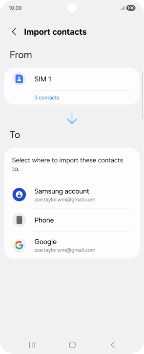 Press the required Google account.