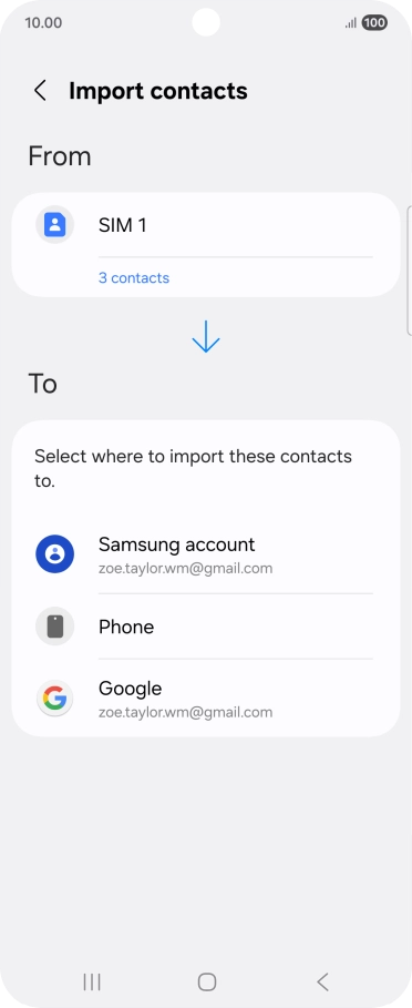 Press the required Google account.