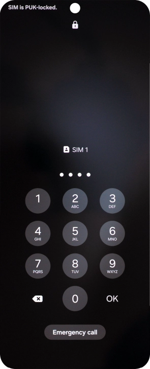 Key in the new PIN again and press OK.