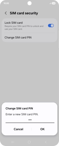 Key in a new four-digit PIN and press OK.