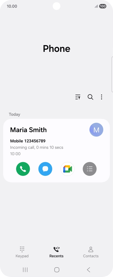 Press the menu icon.