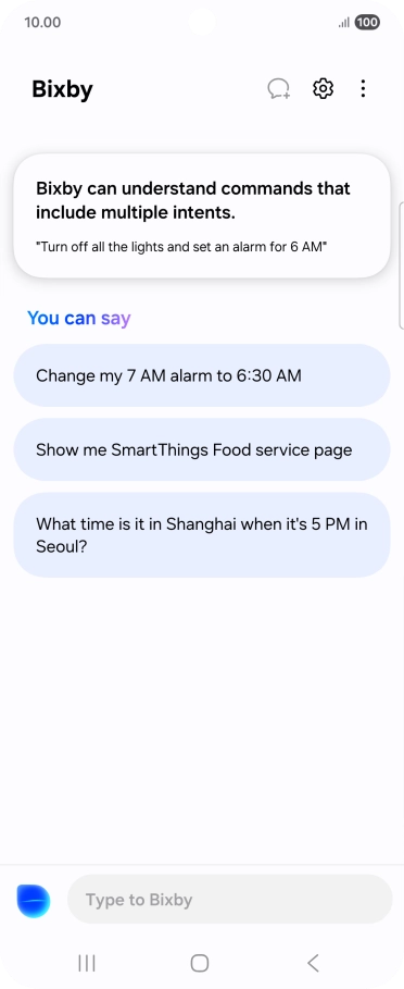 Press the Bixby icon.