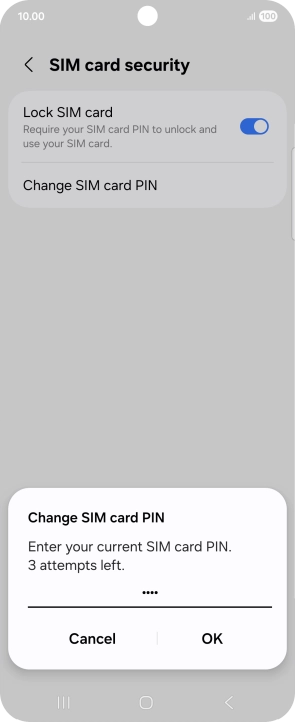 Key in your current PIN and press OK.