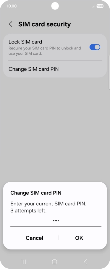 Key in your current PIN and press OK.