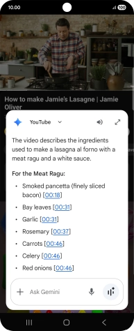 The answer from Gemini to your question is displayed.
