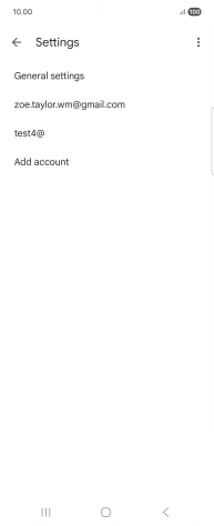 Press the required email account.