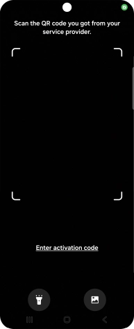 Place the QR code you've received inside the phone camera frame to scan the code. If you’ve deleted your eSIM, you can re-add it using your existing QR code. If you’re having problems, see our FAQ.