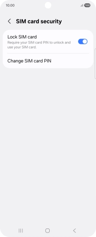 Press Change SIM card PIN.