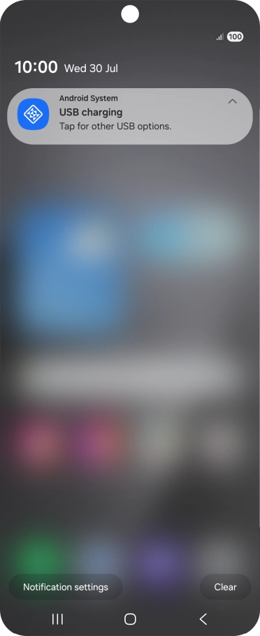 Press Tap for other USB options..