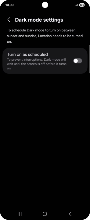 Press the indicator next to 