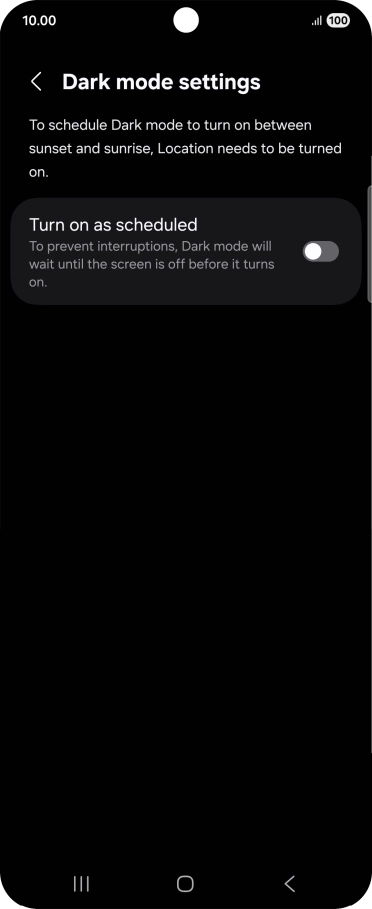 Press the indicator next to 