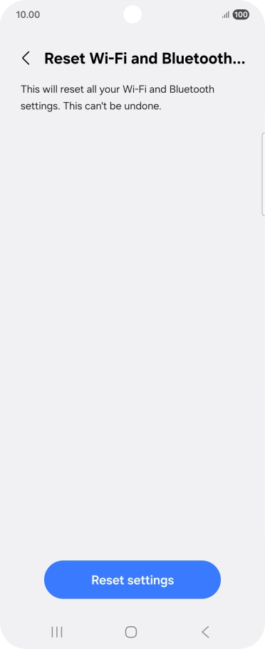 Press Reset settings.