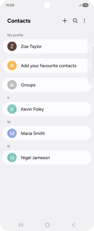 Press the new contact icon.