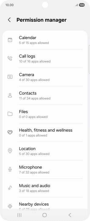 Press the required phone function.