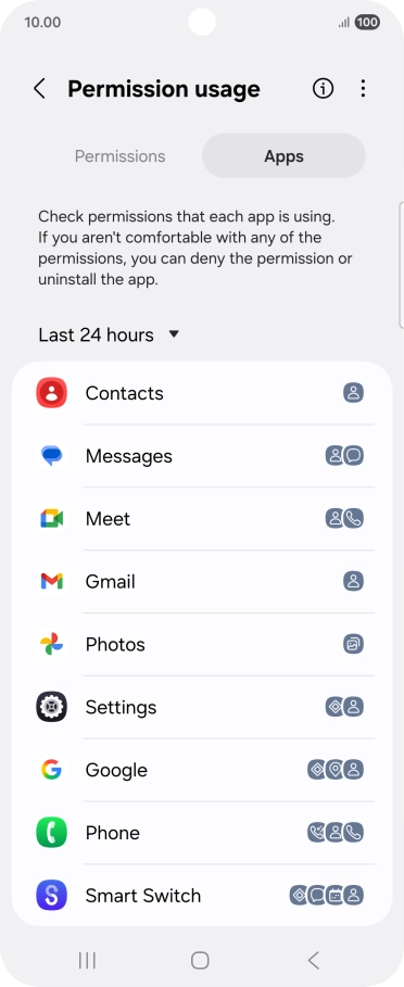 Press the drop down list.