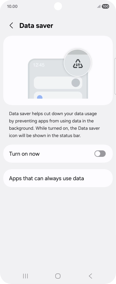 Press the indicator next to 