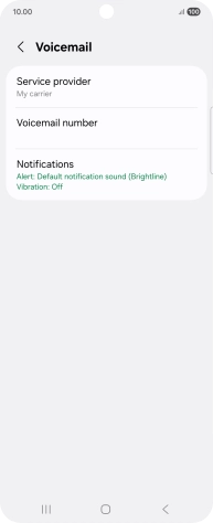 Press Voicemail number.