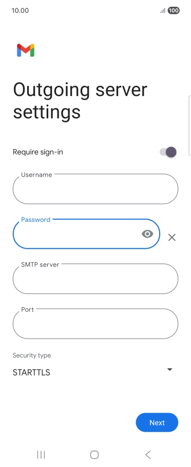 Press the field below 