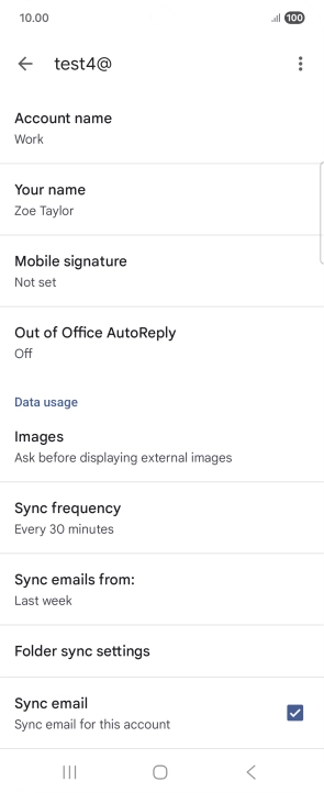 Press Account name and key in the required name.