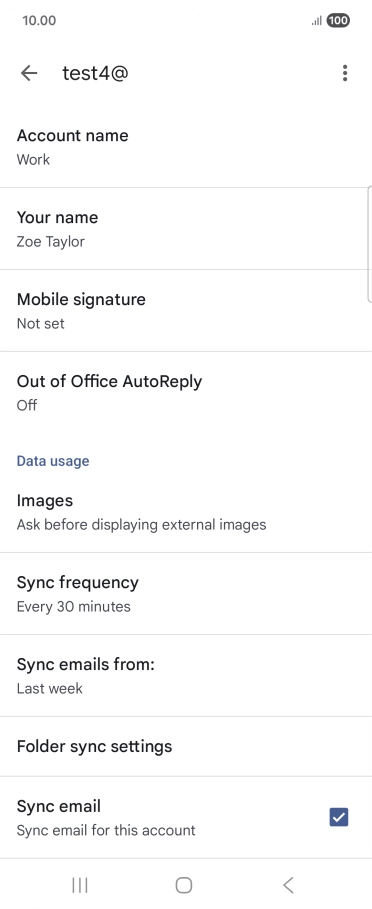 Press Account name and key in the required name.