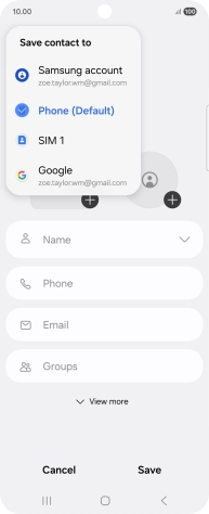 Press the required Google account.
