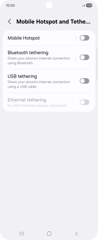 Press Mobile Hotspot.