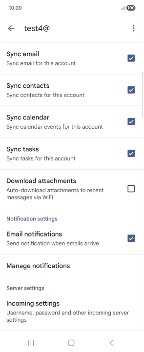 Press the field next to 