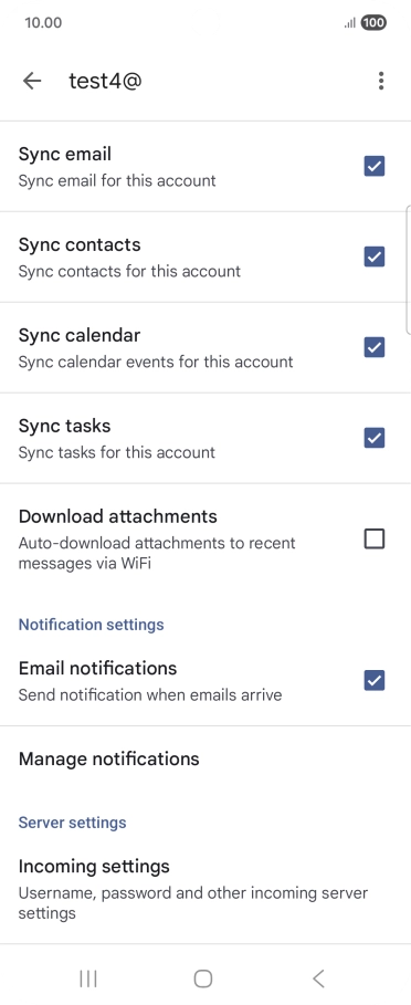 Press the field next to 
