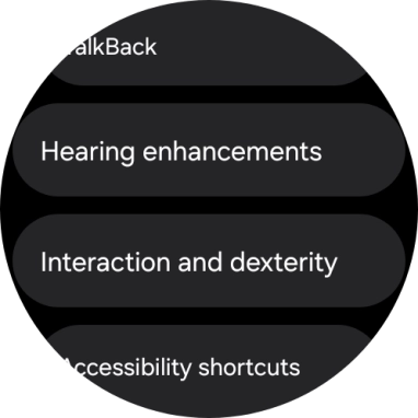 Press Hearing enhancements and follow the instructions on the screen to select the required settings. Press Hearing enhancements and follow the instructions on the screen to select the required settings.