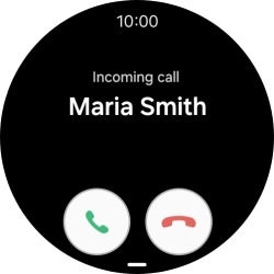 Press the accept call icon and slide your finger upwards to answer the call.