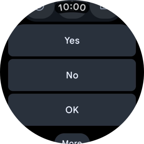 Press the required reply.
