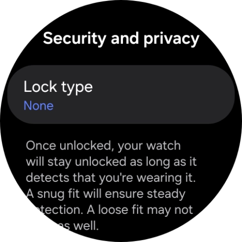Press Lock type.