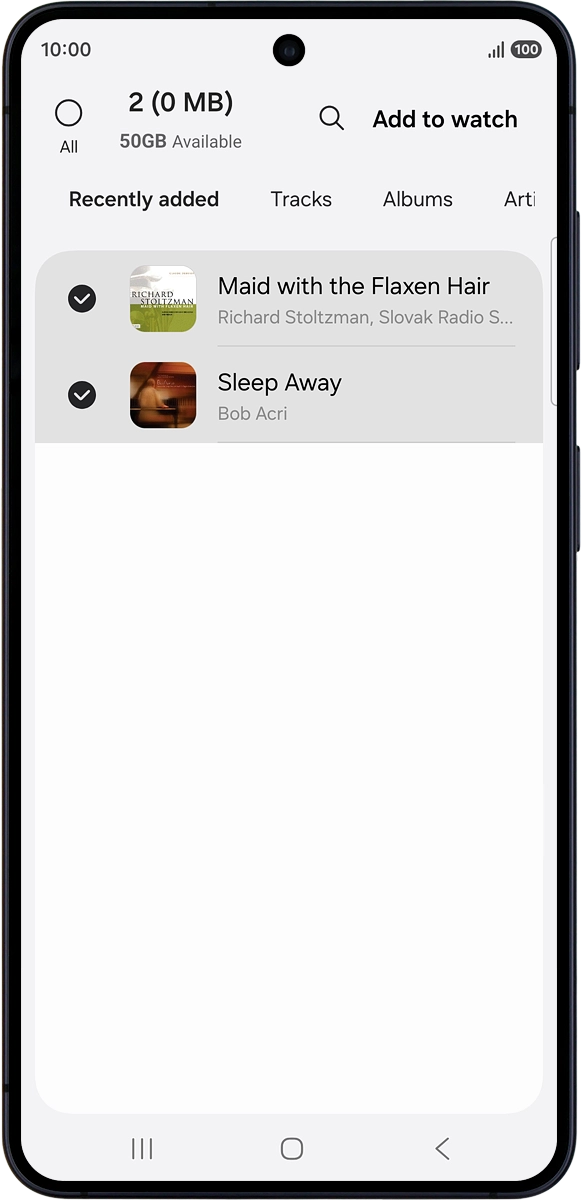 On your phone: Press Add to watch.