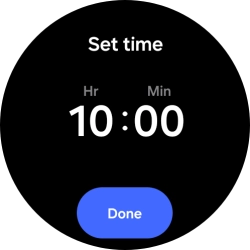Slide your finger up or down on the screen to set the required time.