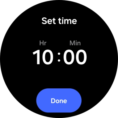 Slide your finger up or down on the screen to set the required time.