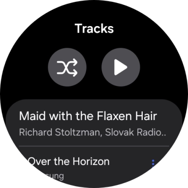 Press the required audio file.