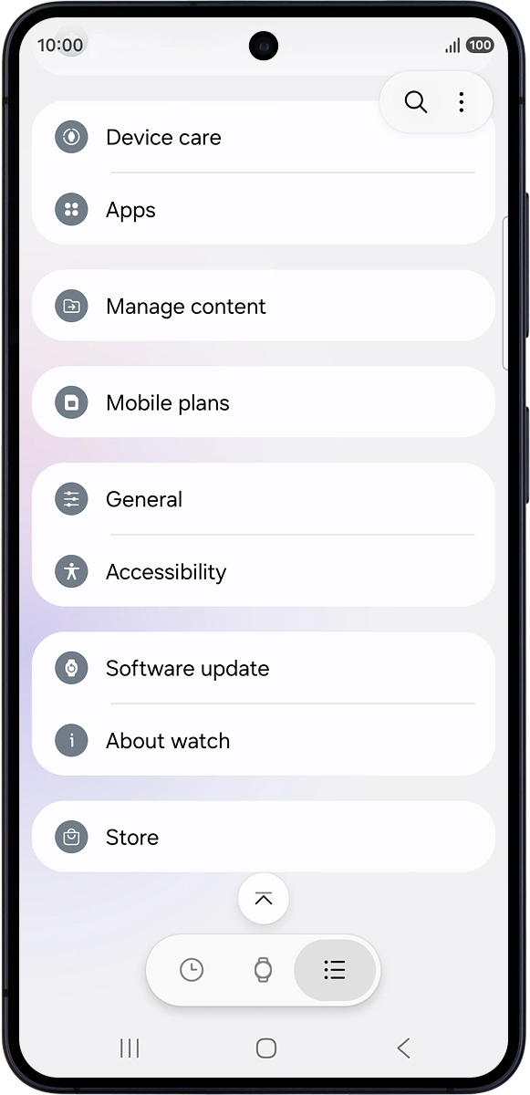 On your phone: Press Manage content.