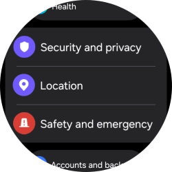Press Security and privacy.