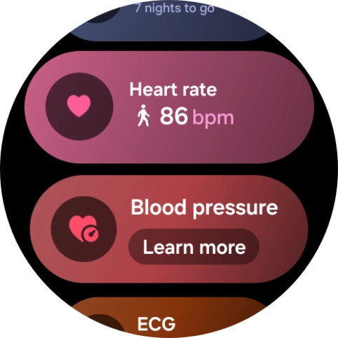 Press Heart rate. Press Heart rate.