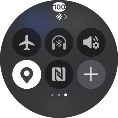 Press the flight mode icon to turn the function on or off.