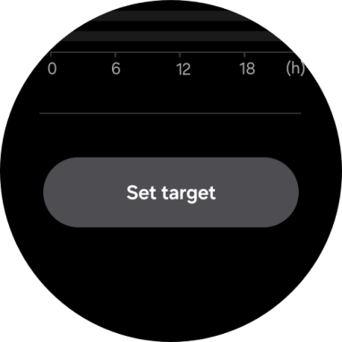 Press Set target. Press Set target.