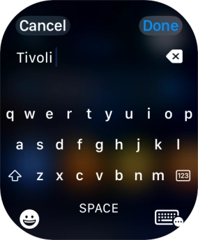 Key in the required destination and press Done.