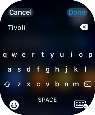 Key in the required destination and press Done.