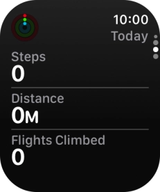 Slide your finger downwards to return to the overview with the coloured rings.