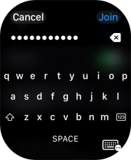 Key in the password for the Wi-Fi network and press Join.