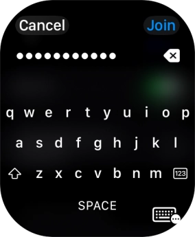 Key in the password for the Wi-Fi network and press Join.