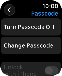 Press Turn Passcode Off and key in the current lock code.
